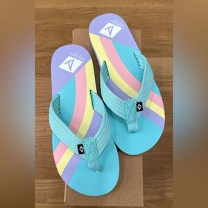 Sperry Kids' Pastel Rainbow Flip Flops